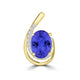 TMR121130 - Nora - Oval Tanzanite and Diamond Pendant