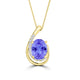TMR121130 - Nora - Oval Tanzanite and Diamond Pendant