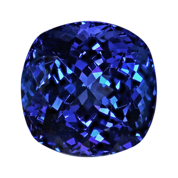 16.00ct Cushion Certified AAAA Tanzanite Gemstone 14.81x14.81mm