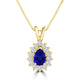 TMR121143 - Violet - Pear Tanzanite and Diamond Pendant