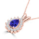 TMR121143 - Violet - Pear Tanzanite and Diamond Pendant