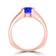 TMR121107 - Mia - Round Tanzanite and - Ring Solitaire