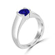 TMR121107 - Mia - Round Tanzanite and - Ring Solitaire