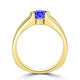 TMR121107 - Mia - Round Tanzanite and - Ring Solitaire