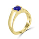 TMR121107 - Mia - Round Tanzanite and - Ring Solitaire