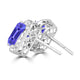 TMR121122 - Madison - Emerald Cut Tanzanite and Diamond Earring Halo