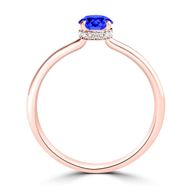 TMR121200 - Madeline - Oval Tanzanite and Diamond Ring