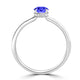 TMR121200 - Madeline - Oval Tanzanite and Diamond Ring