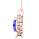 TMR121128 - Riley - Oval Tanzanite and Diamond Pendant Halo