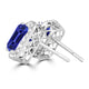 TMR121122 - Madison - Emerald Cut Tanzanite and Diamond Earring Halo