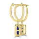 TMR121123 - Luna - Emerald Cut Tanzanite and Diamond Earring Halo