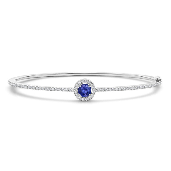 TTBR1020 - Preeti - Certified AAAA Tanzanite and Diamond Bangle