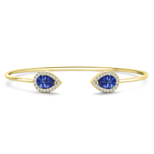 TTBR1023 - Kavita - Certified AAAA Tanzanite and Diamond Bangle