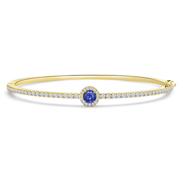 TTBR1019 - Hina - Certified AAAA Tanzanite and Diamond Bangle