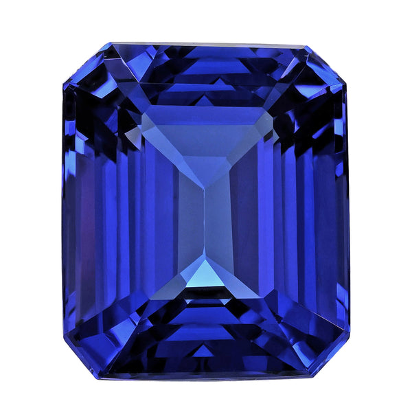 8.56ct Emerald Cut Certified AAAA Tanzanite Gemstone 13.08x11.01mm