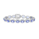 18.14tct Natural Tanzanite Bracelet with 2.61tct Diamonds set in 14K White Gold