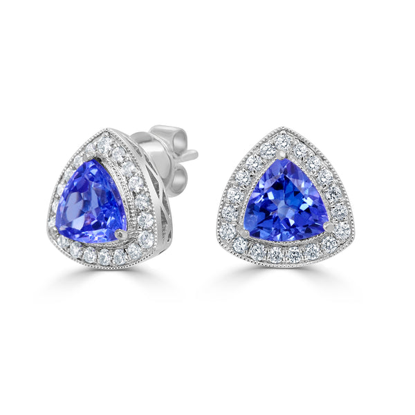 tanzanite stud earrings