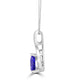 2.39 ct AAAA Trillion Tanzanite Pendant with 0.1 cttw Diamond in 14K WG