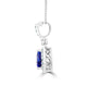 2.37 ct Trillion Tanzanite Pendants with 0.44 cttw Diamond in 14K White Gold