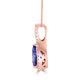 2.06 ct AAAA Pear Tanzanite Pendant with 0.23 cttw Diamond in 14K Rose Gold