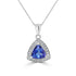 1.57ct Natural Tanzanite Pendant with 0.15tct Diamonds set in 14K White Gold