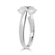 0.77 ct AAAA Oval Tanzanite Ring with 0.15 cttw Diamond in 14K White Gold