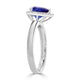 1.59 ct AAAA Trillion Tanzanite Ring with 0.12 cttw Diamond in 14K White Gold