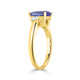 2.72 ct AAAA Oval Tanzanite Ring with 0.31 cttw Diamond in 14K YG