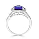 2.24 ct AAAA Heart Tanzanite Ring with 0.2 cttw Diamond in 14K White Gold