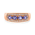 0.67 ct AAAA Oval Tanzanite Ring with 0.18 cttw Diamond in 14K Rose Gold