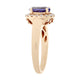 1.33 ct AAAA Oval Tanzanite Ring with 0.25 cttw Diamond in 14K Rose Gold