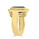 9.17 ct AAAA Oval Tanzanite Ring with 0.45 cttw Diamond in 14K Yellow Gold