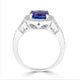 2.06 ct AAAA Cushion Tanzanite Ring with 0.37 cttw Diamond in 14K White Gold