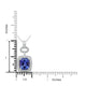 4.54ct AAAA Cushion Tanzanite Pendant with 0.4 cttw Diamond in 14K White Gold