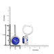 8.85 ct AAAA Round Tanzanite Earring with 0.66 cttw Diamond in 14K White Gold