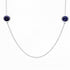 4.46 ct Round Tanzanite Necklaces in 14K White Gold