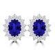 TMR121112 - Emily - Oval Tanzanite and Diamond Earring Halo