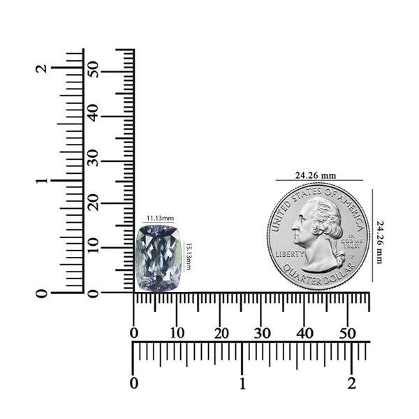 10.51ct Cushion  Zoisite Gemstone 15.13x11.13 MM