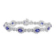 4.75 tct AAAA Oval Tanzanite Bracelet with 5.59 cttw Diamond in 14K WG