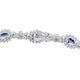 4.75 tct AAAA Oval Tanzanite Bracelet with 5.59 cttw Diamond in 14K WG