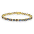14.34 ct AAAA Oval Tanzanite Bracelet in 14K Yellow Gold