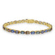 14.34 ct AAAA Oval Tanzanite Bracelet in 14K Yellow Gold