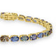 14.34 ct AAAA Oval Tanzanite Bracelet in 14K Yellow Gold