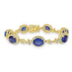 17.28 ct AAAA Oval Tanzanite Bracelet with 2.11 cttw Diamond in 14K YG