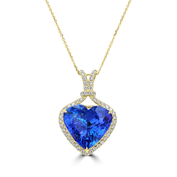 tanzanite heart necklace