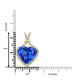 15.94ct AAAA Heart Tanzanite Pendants with 0.57 cttw Diamond in 18K Yellow Gold