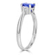 1.13ct AAAA Oval Tanzanite Rings with 0.07 cttw Diamond in 14K White Gold