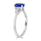 0.50ct AAAA Oval Tanzanite Rings with 0.10 cttw Diamond in 14K White Gold