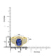 2.3ct AAAA Cushion Tanzanite Ring With 0.59 cttw Diamond in 14K Yellow Gold