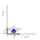 1.75ct AAAA Trillion Tanzanite Ring With 0.06 cttw Diamond in 14K White Gold